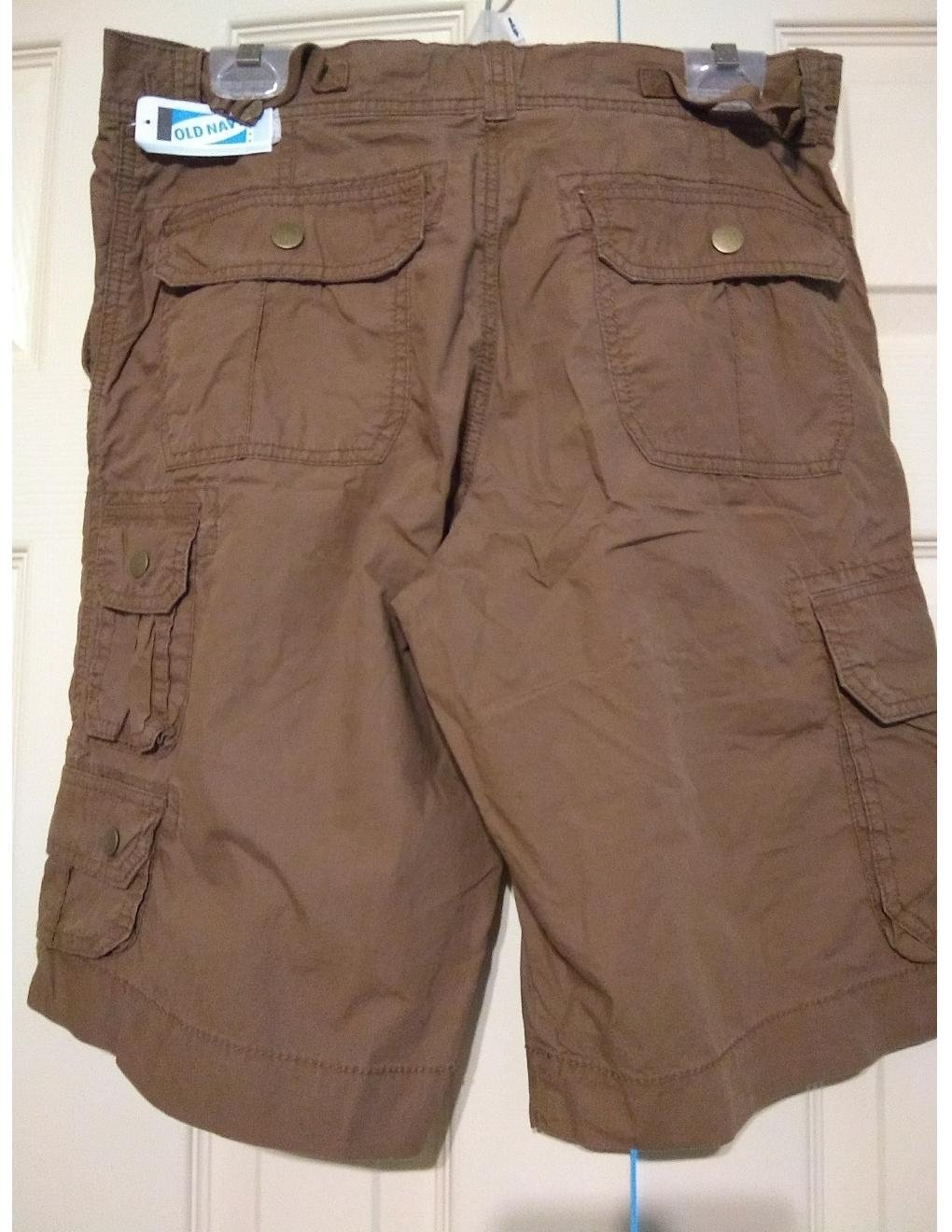 Old Navy Cargo Shorts Mens Sz 32 Brown Solid Lightweight Cotton Casual ...