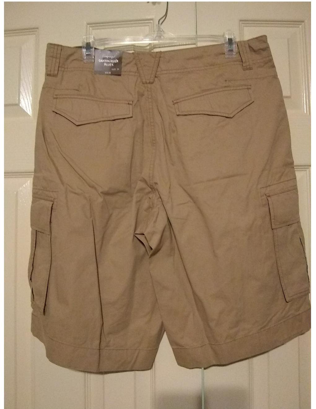 CRB Canyon River Blues Mens Size 34 Classic Cargo Shorts Flat Front ...