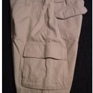 Covington Brand Mens Size 34 Classic Cargo Shorts Flat Front Relaxed Fit Khaki NEW
