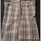 NEW Mens Plaid Shorts in Black Gray Sz. 38 Flat Front Sonoma Brand $36.00