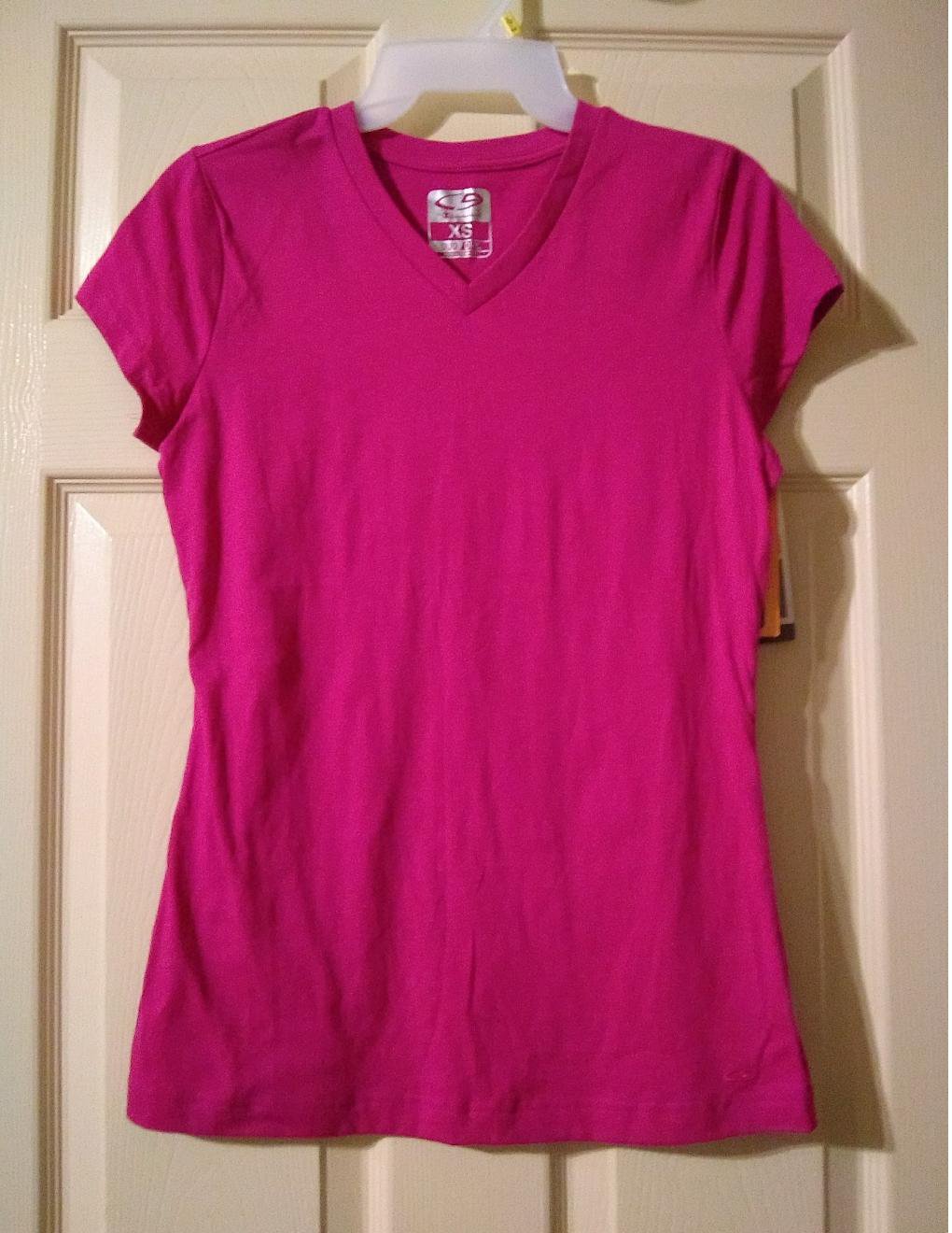 NEW Lot of 2 Womens XS Black & Fuchsia Duo Dry Work-Out Tees by ...