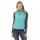 NEW Juniors Medium Teal Convertible Puffer Vest by Bongo New - Removable Hoodie