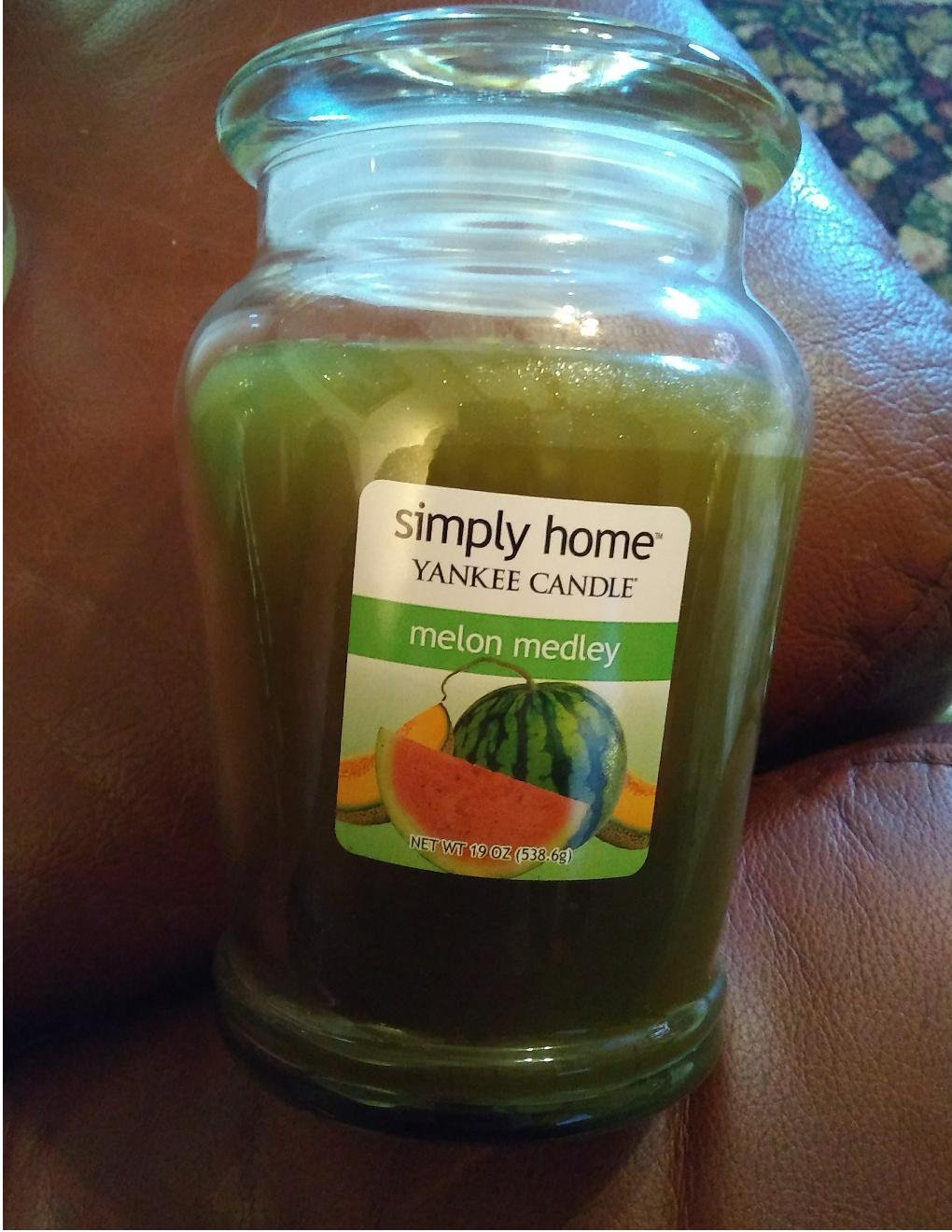 Yankee Candle Simply Home Melon Medley Jar Candle 19 Oz Burns up to