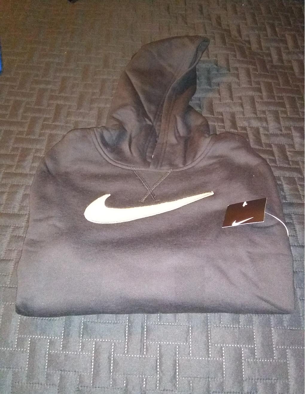 NEW Boys Large L Nike Hoodie Sweatshirt Boy's BLACK POPOVER # 436774