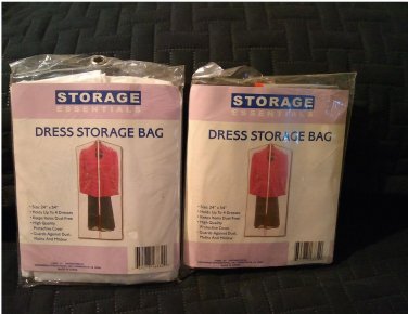 NEW Lot of 2 Dress Storage Bags - Storage Essentials Brand - Protection in Closets
