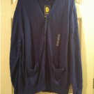 Mens Roundtree & Yorke CARDIGAN Cotton Cashmere Sweater Navy Blue Extra Large XL New