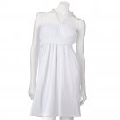 NEW SO Ruffled Smocked Halter Dress White Size L or Large NEW