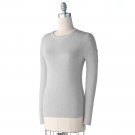 Sonoma Womens Sweater Long Sleeves Solid Light Gray Sweater Sz. Medium NEW
