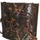 Reptile Look Tote Bag Reptile Purse Large Size + Coin Purse Wipeable NEW