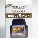 Yankee Candle Car Gel Bonus 3 Pack Lemon Lavender Scent Sealed Car Fresheners