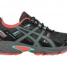 NEW Womens ASICS Gel-Venture® 5 Trail Running Shoes 8B Black/Aqua/Coral in Box