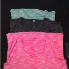 Lot of 3 Just be Free Space Dyed Athletic Tank Top Black Pink Teal Womens Small NEW