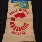 NEW Project Planet 100% Recycled Lint Free 3 Pack Kitchen Towel Set Beige 15 x 25"