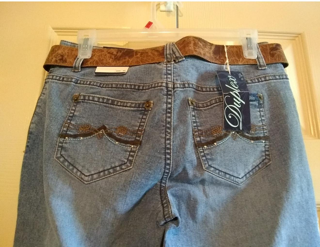 NWT Womens Designer Jeans by Duplex Brand Modern Fit Boot Cut Sz 4P NEW