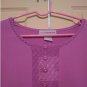 New Violet Crochet Accent Womens Sweater by Sag Harbor Size Small or S