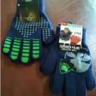 New Gripper Gloves 2 Pairs Boys or Youth Size One Size Fits All Navy Blue