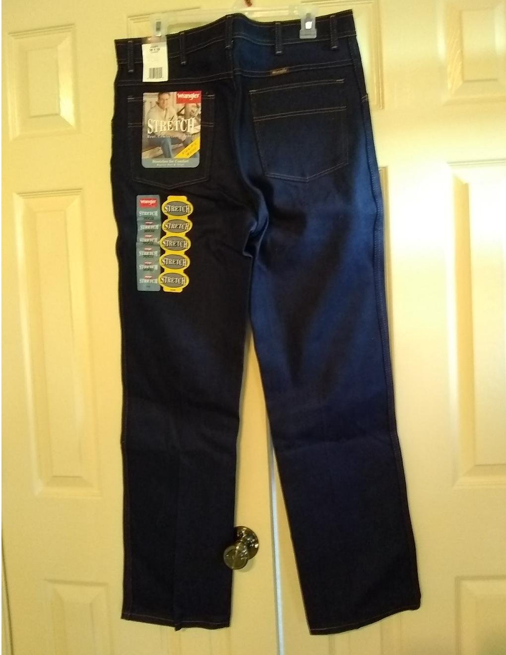 Mens WRANGLER Hero STRETCH Flex-Fit Waist Regular Fit Blue Jeans 36 x ...