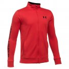 New Boys Girls Youth Under Armour Brand Interval  Zip Front Jacket Red XL
