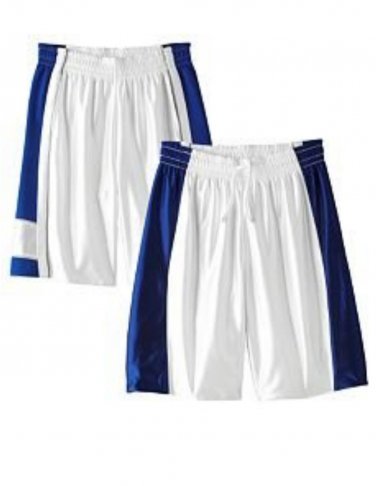 Boys Dazzle Shorts Boys Basketball Shorts Tek Gear Size XL Reversible WHITE  NEW