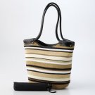 New Scoop Bucket Style Tote Bag Purse or Handbag Neutral Colors Rosetti