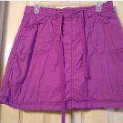 White Stag Purple Tie Waist Skort Built In Shorts Pockets Size 4 Pre-Owned