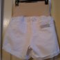 Womens Maternity a:glow Cuffed Full Belly Panel White Jean Shorts Sz. 14 NEW
