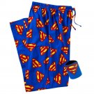 Superman Mens Size Extra Large or XL Sleep Lounge Pants in Koozie NEW Blue