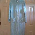 Womens Long Plush Robe in Clearwater Blue/Green Sz. Large Croft & Barrow NEW