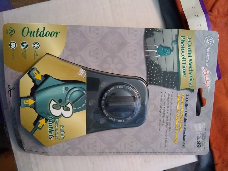 Westinghouse 3 Grounded Outlet Photocell Countdown Timer EZ to Control NIP