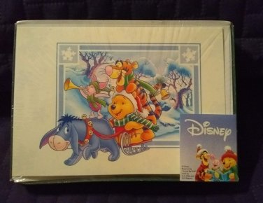 NIP Vintage Out of Print Disney Christmas Holiday Cards Winnie the Pooh 10 Sets