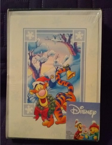 NIP Vintage Out of Print Disney Christmas Holiday Cards Winnie the Pooh Tigger 10 Sets