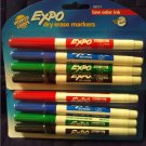 New Lot of 2 Assorted Colors FINE POINT EXPO Low-Odor Dry Erase Markers 8 Count