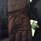 New ZeroXposur Brand Womens Rhinestone Performance Gloves M/L Brown Thinsulate Lining