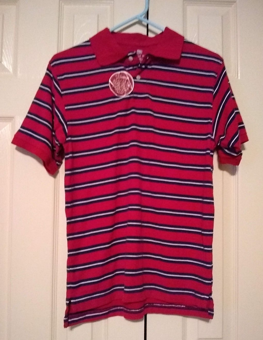NEW Faded Glory Boys Vintage Wash Striped Polo Golf Style Shirt XL or ...