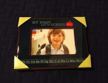 NEW Sonoma 2011 My First Day of School Photo Frame 4 x 6 Photo Glass