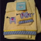 Just for Kids 100% Cotton Yellow Elephant 2 Piece Bath Set Bath Towel & Tip Towel NEW