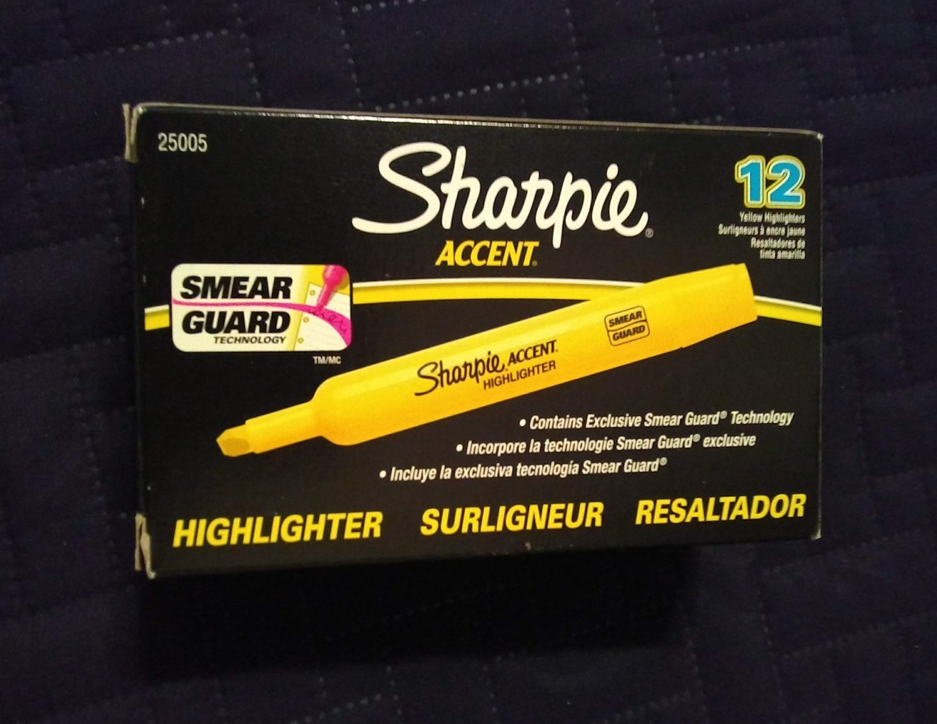 New Yellow Accent Sharpie Brand Highlighter Lot of 12 in Box 25005