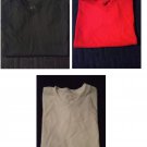 NEW Lot of 3 FRUIT Of The LOOM Boys V-Neck T-Shirts Red White Black Small 6-7