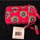 Vera Bradley Smartphone Wristlet 2.0 Clutch Bag 14436-198 Pink Swirls Flowers Pattern RETIRED NEW