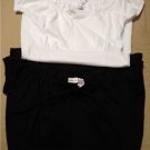 NEW Lot of 2 Womens Small Cotton Peasant Style Tunic Tops Black & White Newport News