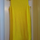 NEW Medium Womens 100% Cotton Long Sleeveless Ribbed Tunic Sweater in Yellow from Newport News