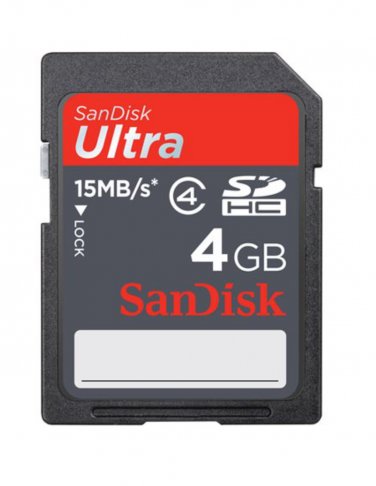 SanDisk Ultra 4.0 GB Class 4 Full HD Water Proof Memory Card NEW