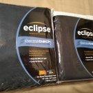 NEW Lot of 2 BLACK Eclipse Suede Thermaback Curtain Panels 40 x 84 Each