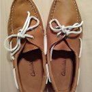 NEW Cabelas Outfitters Brown Leather Moccasin Style Boat Shoes Size 8M