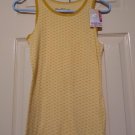 Mossimo Girls Large 100% Cotton Printed Lace Trimmed Layering Tank Top Gold NEW