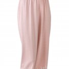 New Cathy Daniels Embroidered Pink Comfort Waist Slubbed Capri Pants Capris Sz. Medium M