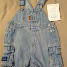NEW Baby Boy Carters Stone-Washed Denim Jean Overall Shortalls Surfboard 6 Months 6M