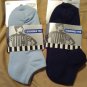 NEW Lot of 2 Pairs of Kids Foot Locker No Show Socks - Black & Blue - For Shoes 3.5 - 8
