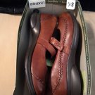 NEW Thom McAn Leather Mary Janes Shoes Style Dina in Brown Size 8.5