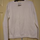 New Hanes Premium EcoSmart Tagless SweatShirt Large in White Ladies